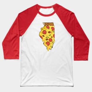 I’m From Illinois and I Like Pizza Baseball T-Shirt